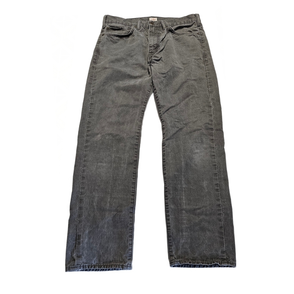 Levi Dockers Gray Straight Leg Pants Women Size 32x29 Jeans Denim